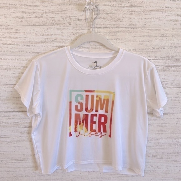 Jazzys Closet Tops - Summer Vibes Dri Fit Crop Top | SIZE M
